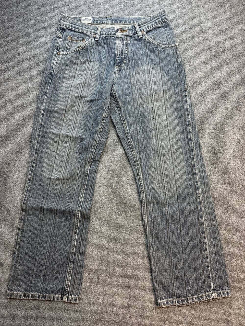 Y2K Lee Dungarees Low Rider Women's Jeans W29 L30 Straight Gray Blue Denim